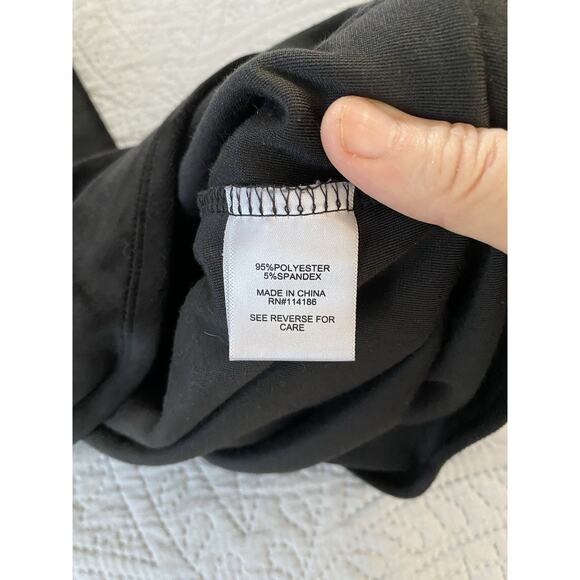 2 Pc Juicy Couture Sz S Black Velour Y2K Full Zip SS Top Pull On Twirl Skirt Seq - Picture 9 of 13